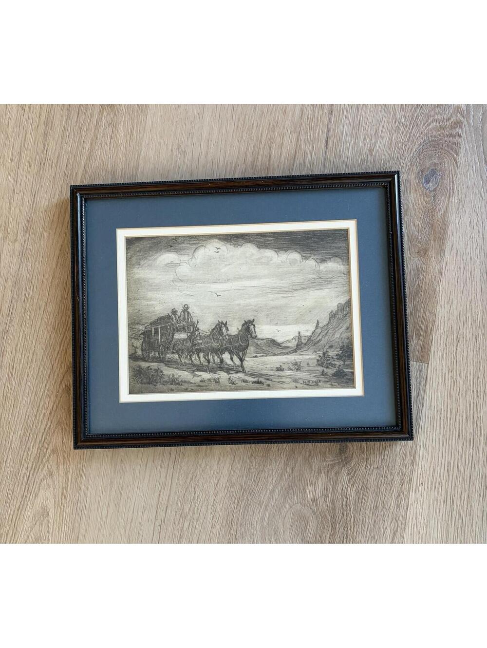 M.B. Cole Framed Vintage Print